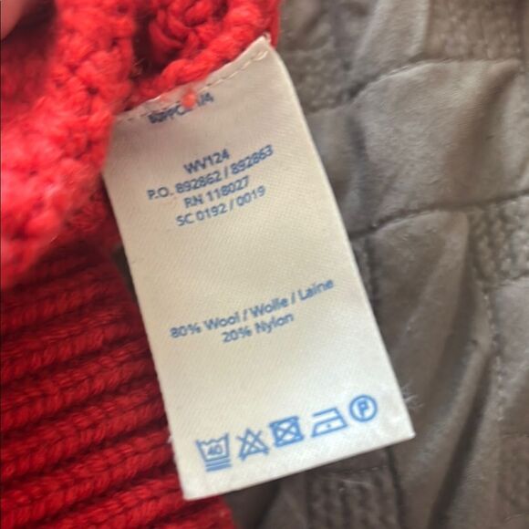 Boden Red and Pink Cable Knit Crew Neck Sweater - Picture 6 of 6